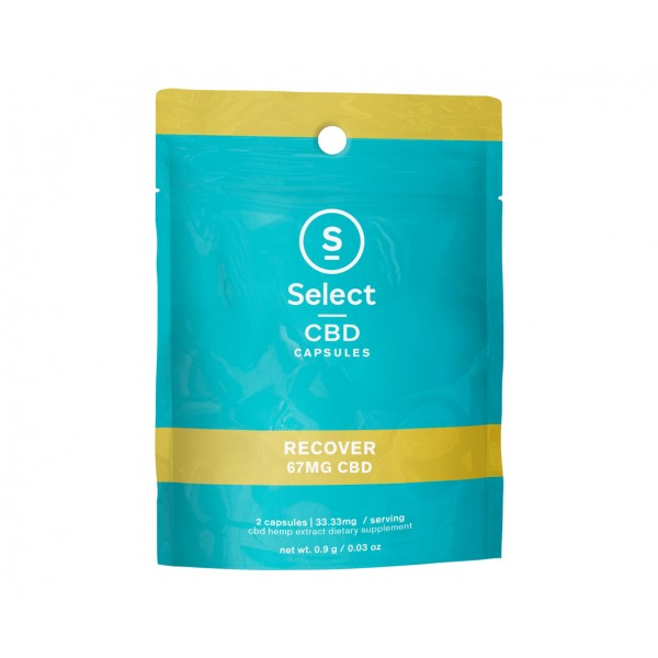 Select CBD 2-Pack Capsules, Recover, 67mg