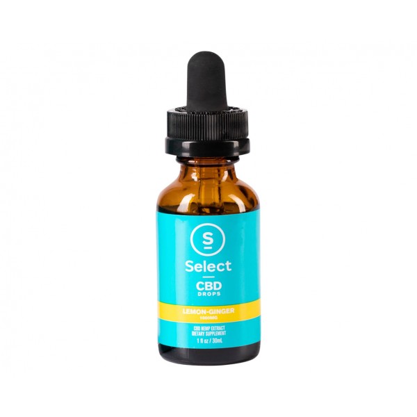 Select CBD Drops, Lemon Ginger 30ml, 1000mg