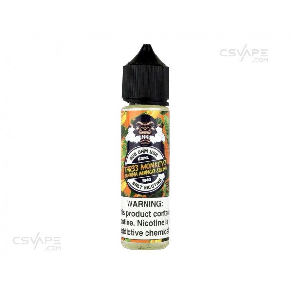Thr33 Monkeyz sub ohm salts Banana Mango Slushy