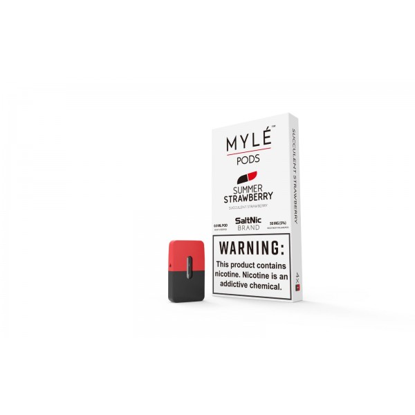 SaltNic Summer Strawberry MYLE Replacement Pod 4-Pack
